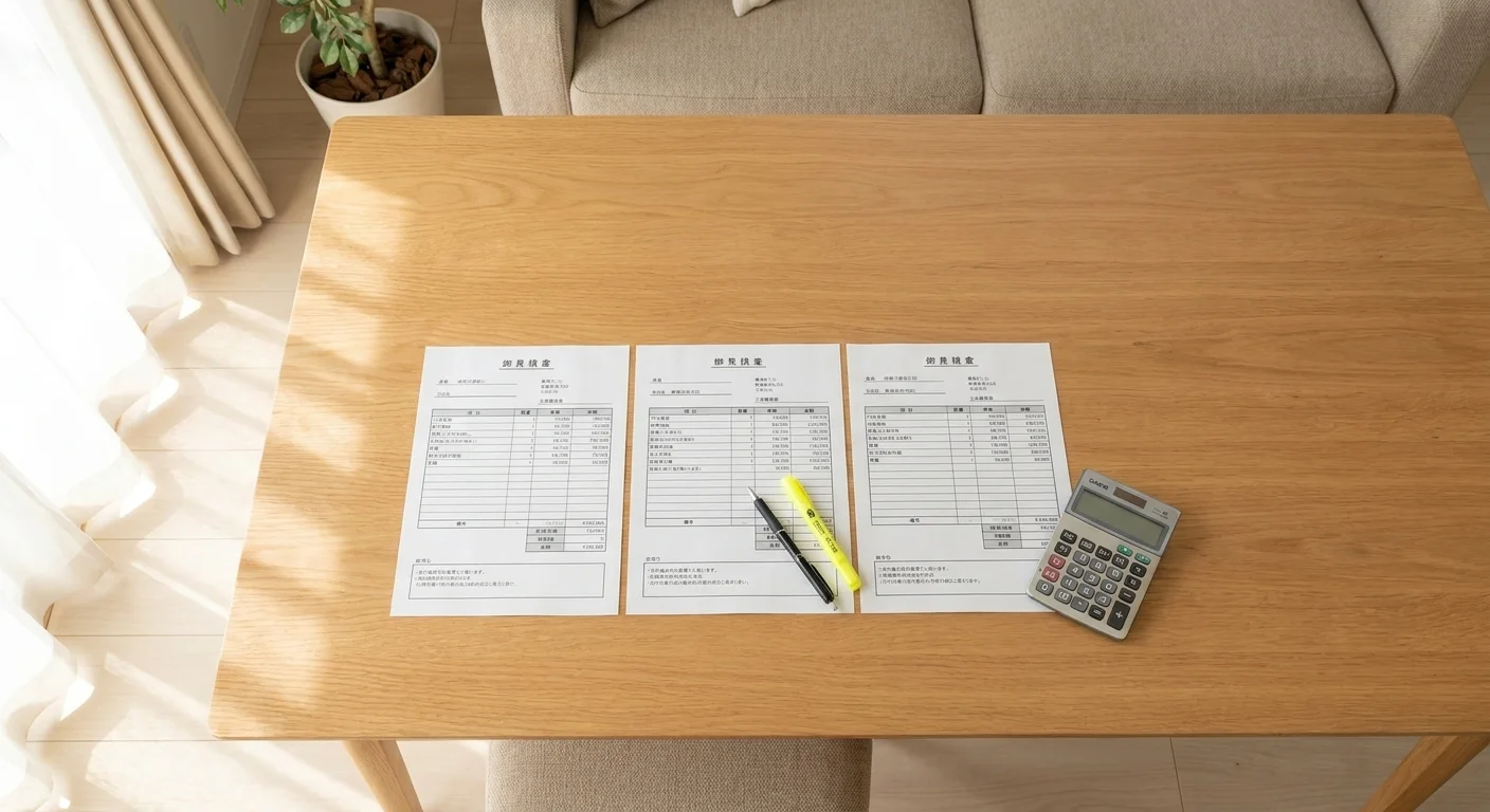 無料見積もりの取り方と比較のコツ|相見積もりで損しない方法